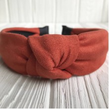 Обруч чалма замшевый, 3 см, кирпичный, шт.