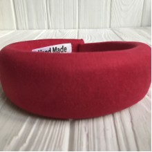 Обруч замшевый объемный, 4 см, малиново-красный, шт.