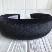 Обруч велюр, 4 см, черный, шт.