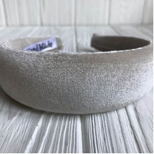 Обруч велюр, 4 см, бежевый, шт.