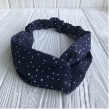 Повязка-переплет в маленькую точку, 25 см, сапфировый, шт.