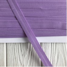 Бейка стрейчевая (матовая), 1,5 см, лиловый, рулон 45 м