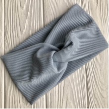 Повязка трикотаж рубчик, 11 см, голубой, шт.