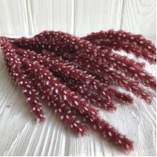 Ветка вереска пушистого, 40 см, бордовый, 1 шт.