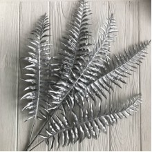 Ветка папороти, 74 см, серебро, шт. Ветка папороти, 74 см, серебро, шт.