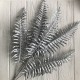 Гілка папороті, 74 см, срібло, шт.