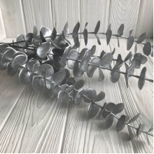 Ветка эвкалипта, 85 см, серебро, шт.