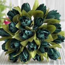 Подснежник, 2 см, изумрудный, пучек из 20 цветочков