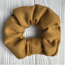 Скранч замша, 12 см, горчичный, шт.