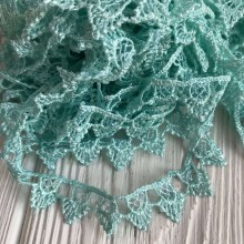 Кружево макраме "Софи", 1,8 см, мятное, рулон 9 м