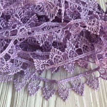 Кружево макраме "Софи", 1,8 см, лиловое, рулон 9 м