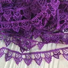 Кружево макраме "Софи", 1,8 см, темно-фиолетовое, рулон 9 м Кружево макраме "Софи", 1,8 см, темно-фиолетовое, рулон 9 м