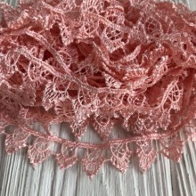 Кружево макраме "Софи", 1,8 см, персиковое, рулон 9 м