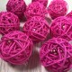 Ротанговый шарик, 5 см, малиновый, упаковка 10 шт. Ротанговый шарик, 5 см, малиновый, упаковка 10 шт.