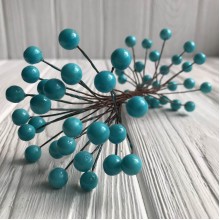 Калина глянцевая, 8 мм, светло-бирюзовая, упаковка 500 шт.