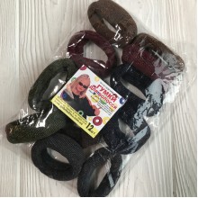 Резинка Калуш с люрексом, 5 см, темный микс, упаковка 12 шт.