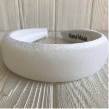 Обруч велюр, 4 см, белый, шт.