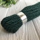 Шнур декоративный, 5 мм, темно-зеленый, рулон 9 м