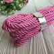 Шнур декоративный, 5 мм, ярко-розовый, рулон 9 м