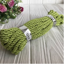 Шнур декоративный, 5 мм, оливковый, рулон 9 м