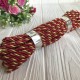 Шнур декоративний, 5 мм, бордовий з золотом, рулон 9 м