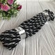 Шнур декоративный, 5 мм, черный с серебром, рулон 9 м