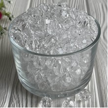 Хрусталь, 14 мм, прозрачный круглый (пластик), упаковка 500 г