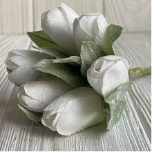 Тюльпаны в снегу, 13 см, белый, упаковка 36 шт.