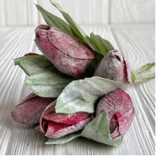 Тюльпаны в снегу, 13 см, малиновый, упаковка 36 шт.