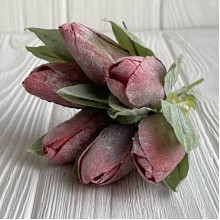 Тюльпаны в снегу, 13 см, красный, упаковка 36 шт.