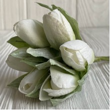 Тюльпаны в снегу, 13 см, молочный, упаковка 36 шт.