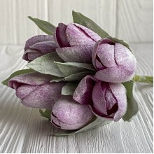 Тюльпаны в снегу, 13 см, сиреневый, упаковка 36 шт.