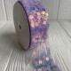 Лента из фатина з паетками, 4 см, лавандовый, рулон 23 м