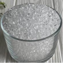 Хрусталь, 5 мм, прозрачный ромбовидный (пластик), упаковка 500 г