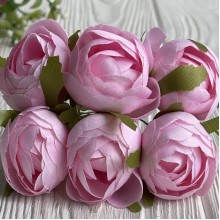 Піон тканевий закритий, 3,5 см, рожевий, упаковка 36 шт.