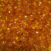Хрусталь, 8 мм, оранжевый (пластик), упаковка 500 г