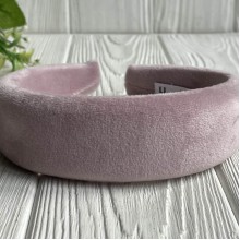 Обруч спорт велюр обьемный, 4 см, светло-пудровый, шт.