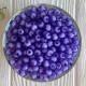 Бусина пластик с белой серединкой, 8 мм, фиолетовая, упаковка 500 г