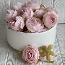 Шифоновый пион, 5,5х3,5 см, светло-розовый, упаковка 20 шт.