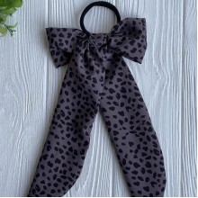 Резинка Твилли с узким бантом, 30 см, черничная, шт.