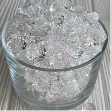 Подвеска акриловая в форме кристала (С05015), 15 мм, прозрачная, упаковка 500 г