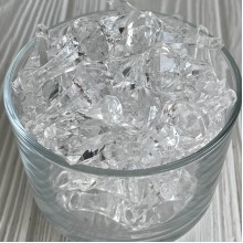 Подвеска акриловая в форме фигурной капли (С04917), 17х36 мм, прозрачная, упаковка 500 г