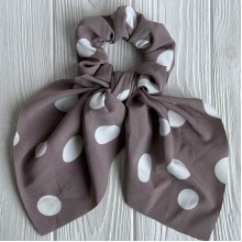 Резинка Твилли жатка большой горох, 30 см, кофейный, шт.