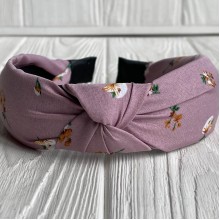 Обруч чалма маленький цветочек, 4 см, пудровый, шт.