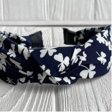 Обруч чалма клевер, 4 см, сапфировый, шт.