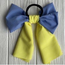 Резинка софт с бантом Ukraine, 12 см, голубо-желтый, шт.