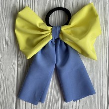 Резинка софт с бантом Ukraine, 12 см, желто-голубая, шт.