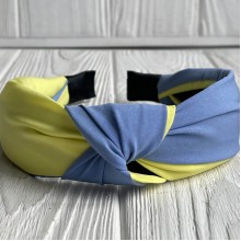 Обруч чалма софт Ukraine, 4 см, голубо-желтый, шт.