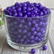 Бусина пластик с белой серединкой, 10 мм, темно-фиолетовая, упаковка 500 г