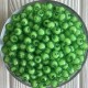 Бусина пластик с белой серединкой, 10 мм, зеленая, упаковка 500 г